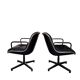 Paire de Fauteuils "Executive" Pollock pour Knoll - Cuir Noir