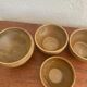Set 4 vintage Digoin sandstone bowls