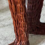 Pair of VINTAGE Rattan MIRRORS