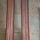 Old skis wooden and its pair of sticks