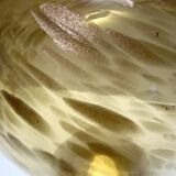 Straw Colored Murano Glass Vase attr. to Fratelli Toso with Aventurine