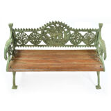 Cast-iron green bench