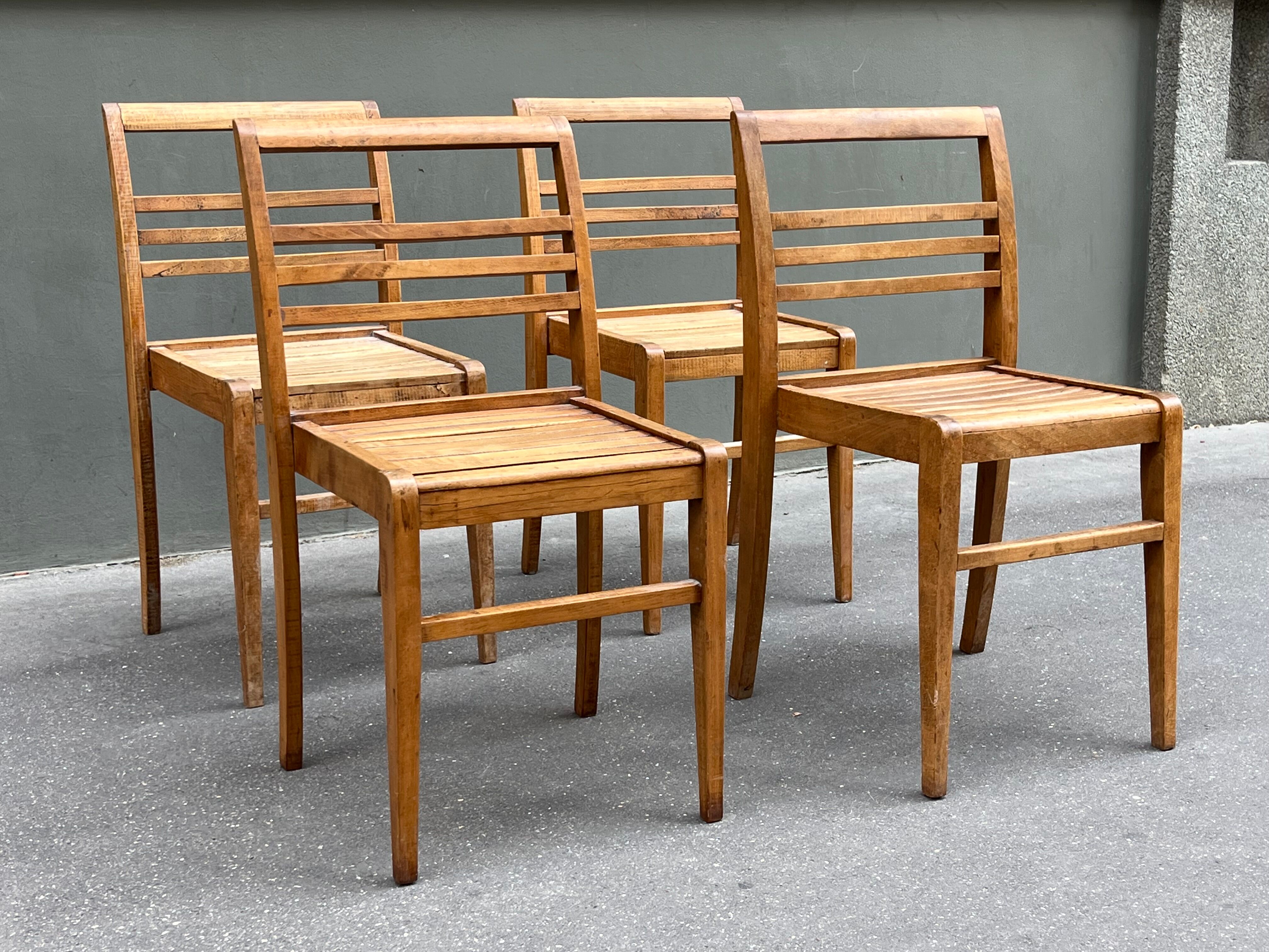 Set of four chairs by René Gabriel