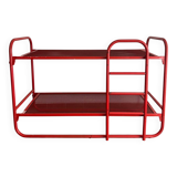 Vintage red metal bunk bed – DICO – 2 beds 80x190 cm