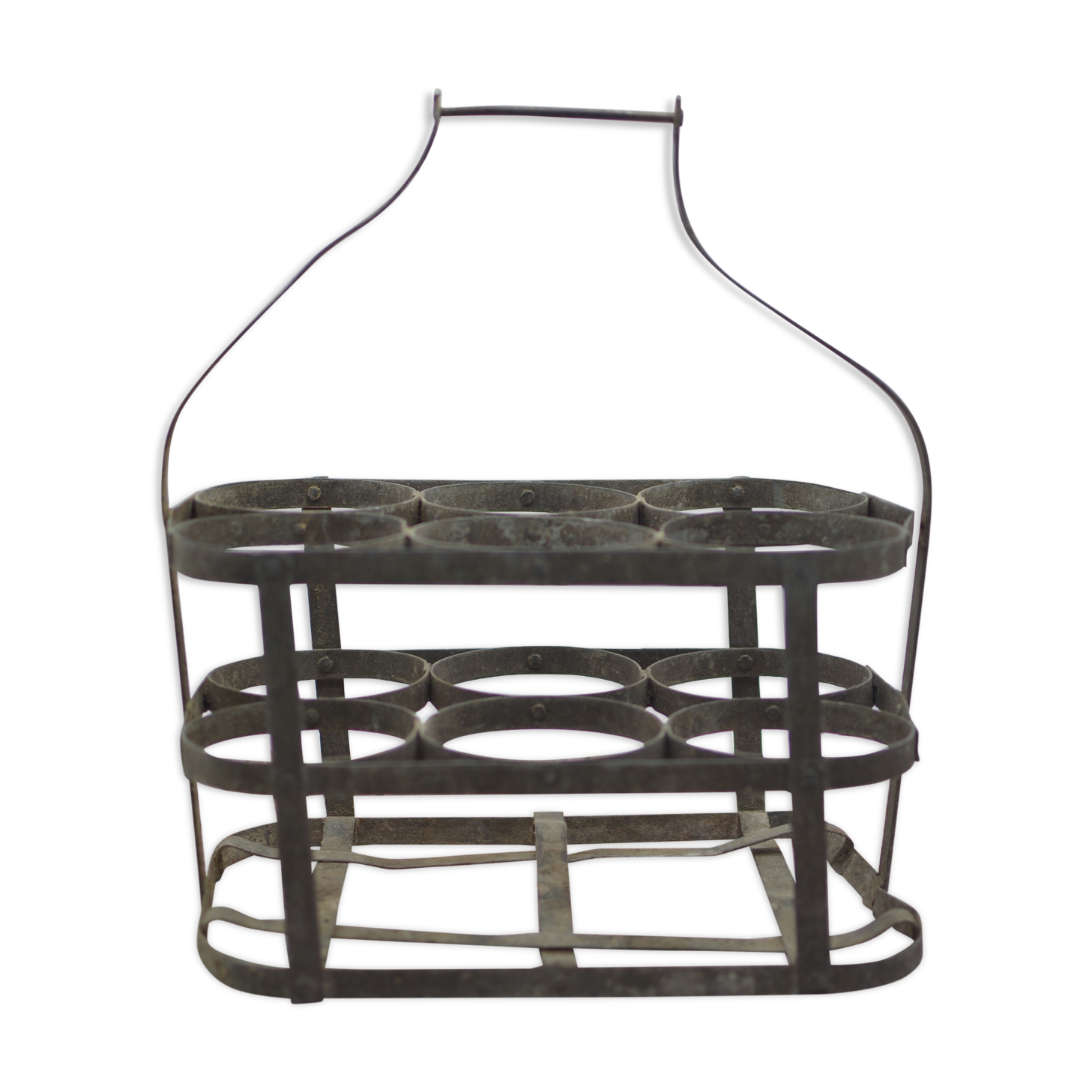 Old metal bottle holder