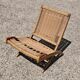 Pair of Mid-Century Modern folding chairs in beech and paper cord by Ebert Wels.