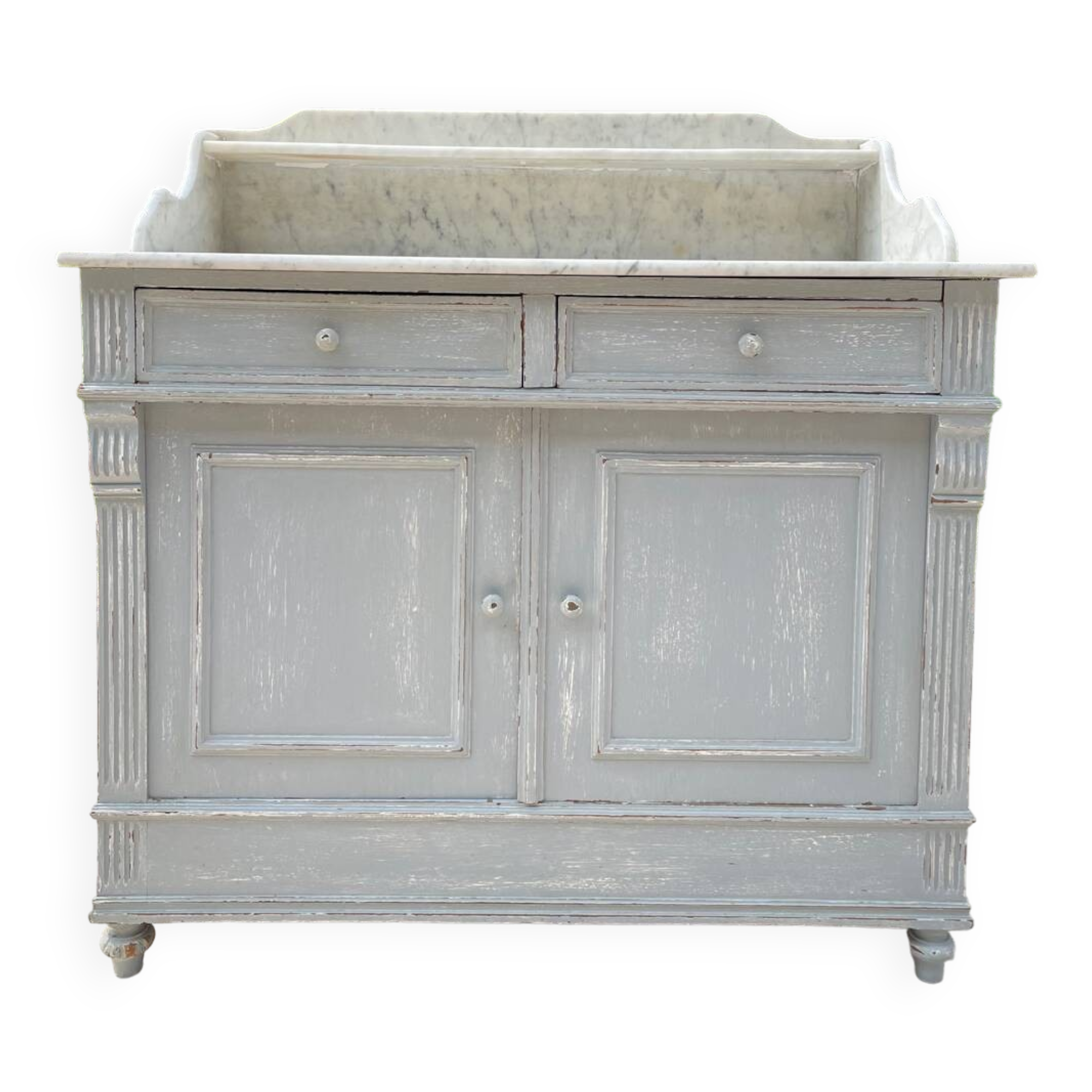 Antique bathroom cabinet with marble