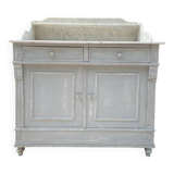 Antique bathroom cabinet with marble