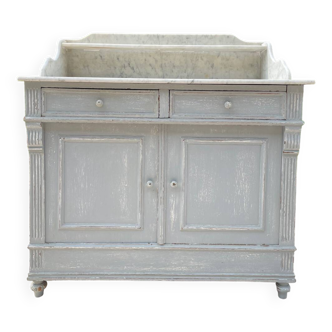 Antique bathroom cabinet with marble