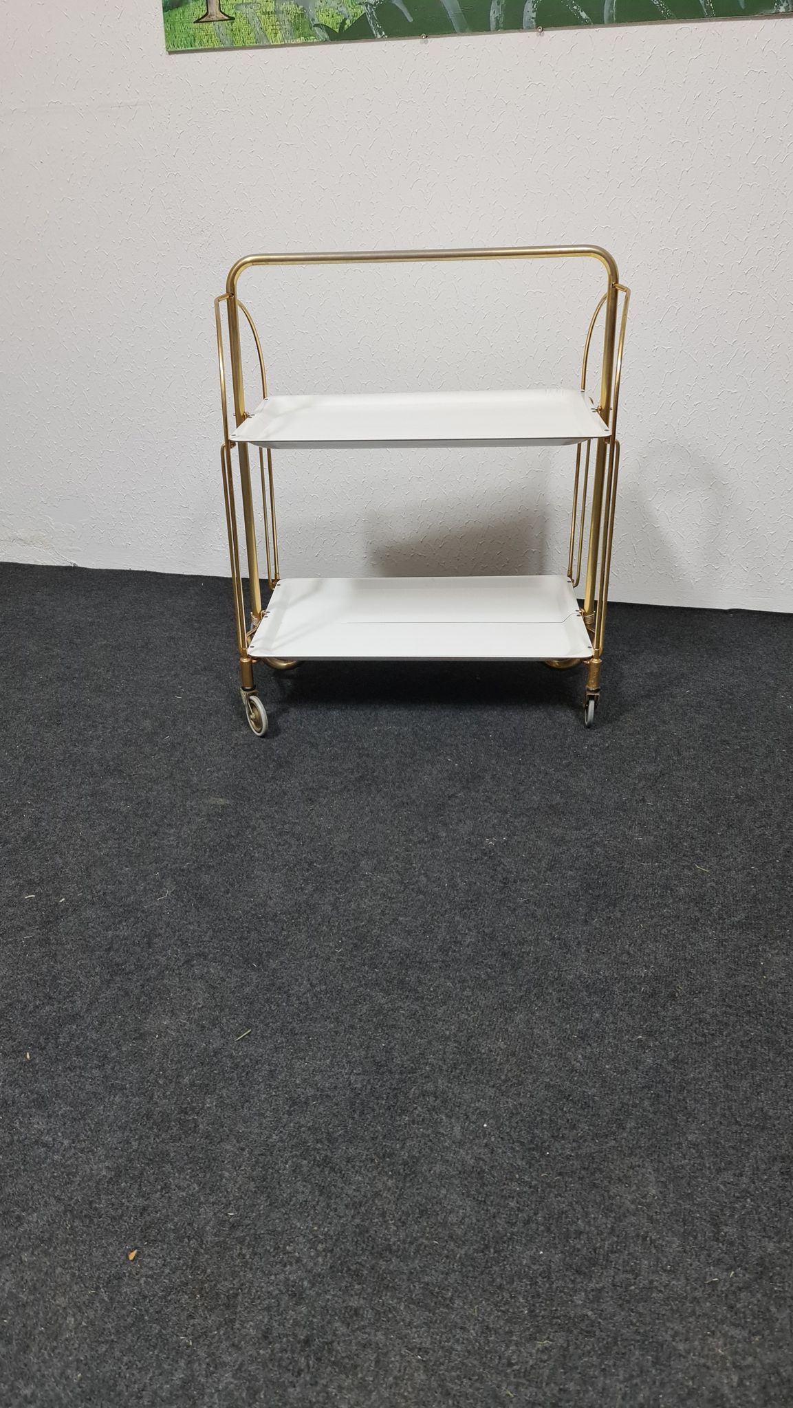 Chariot Dinett vintage en blanc
