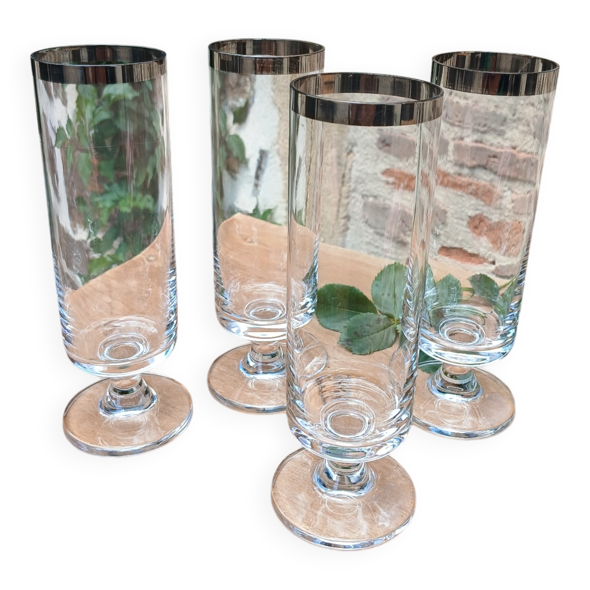 4 flûtes à champagne vintages