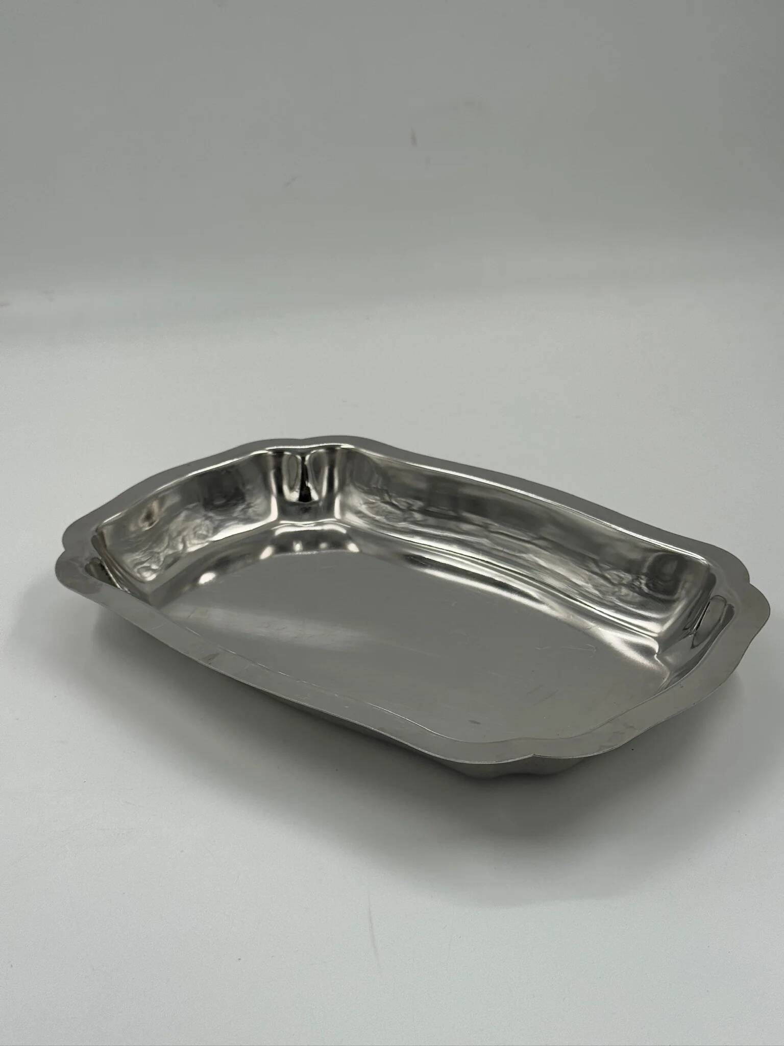 Vintage stainless steel serving tray