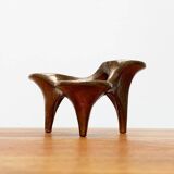 Vintage German brutalist metal candlestick by Harjes.