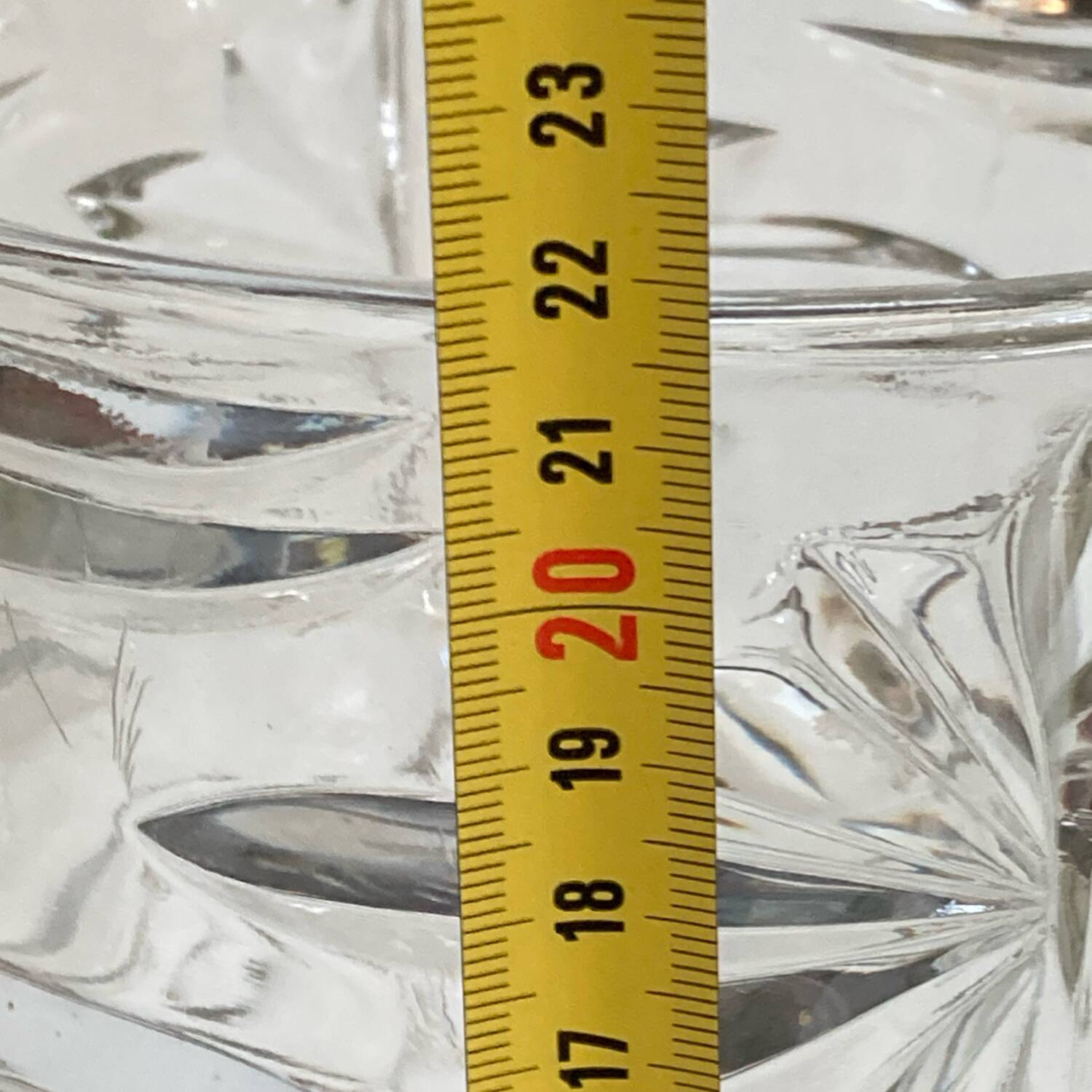 Large vintage 70s glass vase, Italian work