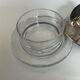 Silver-plated and glass bell-shaped butter dish from the 1970s.