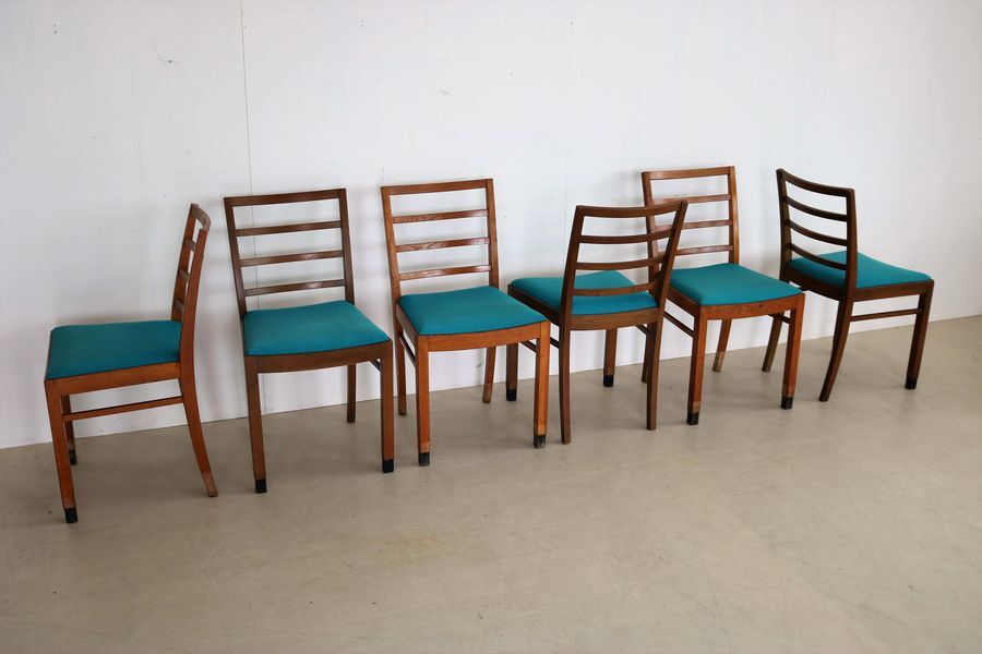 Ensemble de 6 chaises à manger danoises 1960