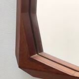 Square Wall Mirror by Dino Cavalli with Ebonized Walnut Frame, Italy