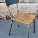 Vintage children's desk and its chair, Hitier spirit, 1950s modernist.