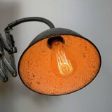 Grey Industrial Scissor Wall Lamp from Elektroinstala, 1960s