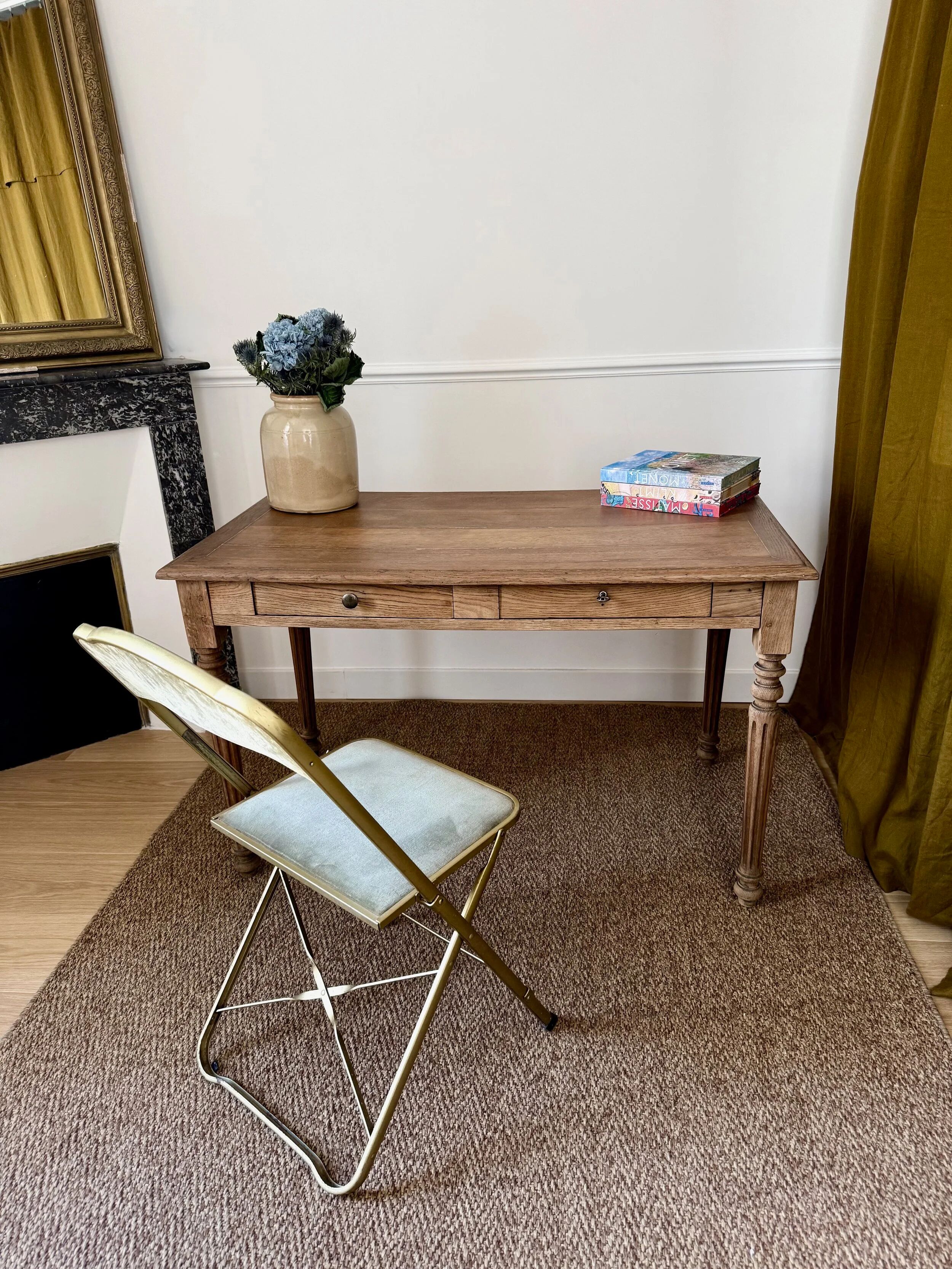 Bureau en chêne rénové