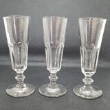 3 crystal champagne flutes