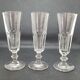 3 crystal champagne flutes