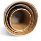 Vase en raphia / rotin organique moderne du milieu du siècle XL avec bord en laiton