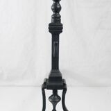 pair of wrought iron landier andirons