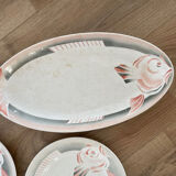 Service d’assiettes vintage
