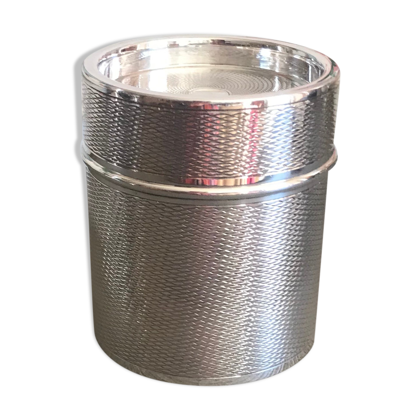 Cigarette box silver metal