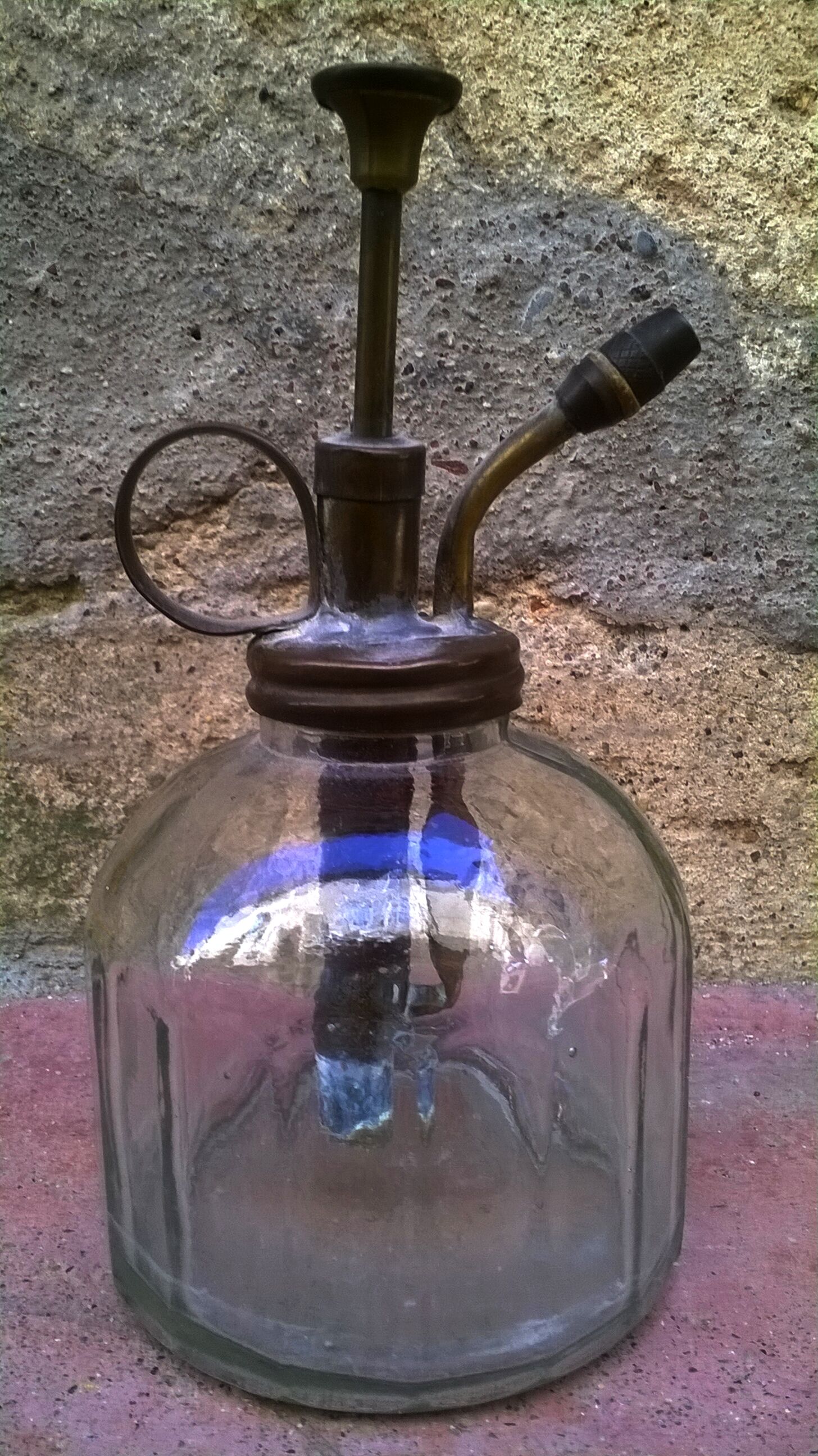 Old glass oil burette