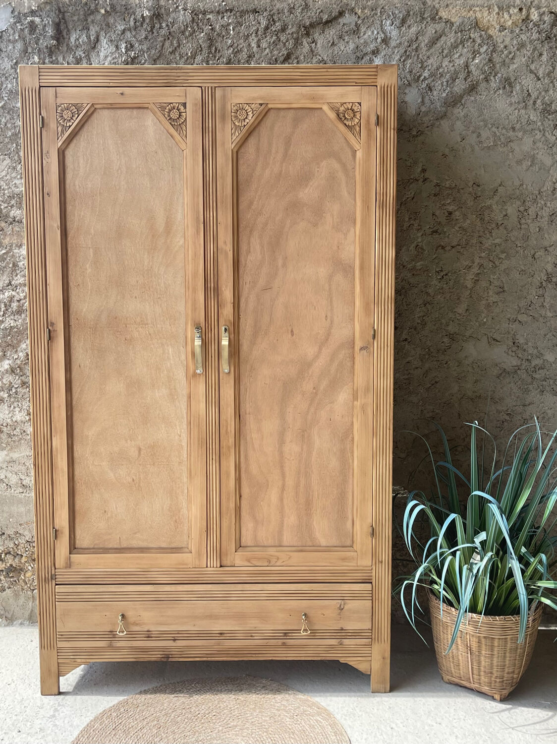 Art Deco wooden wardrobe