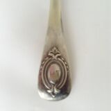 silver-plated metal ladle monogrammed PT orfevrerie L.Auzolle