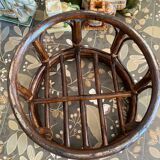 Vintage rattan pouf