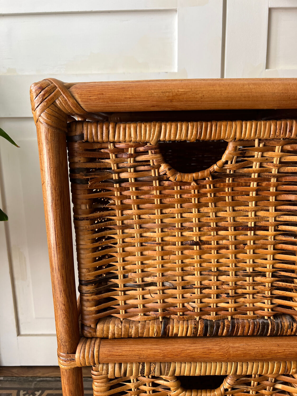 Rattan chest of drawers lockers