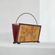 Jacques Liozu Magazine rack with silk screen printing 1950
