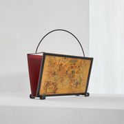 Jacques Liozu Magazine rack with silk screen printing 1950