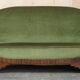 Art Deco Canapé Circa 1920 in Walnut, Cherry and Velvet
