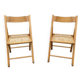 80'S caned folding chairs