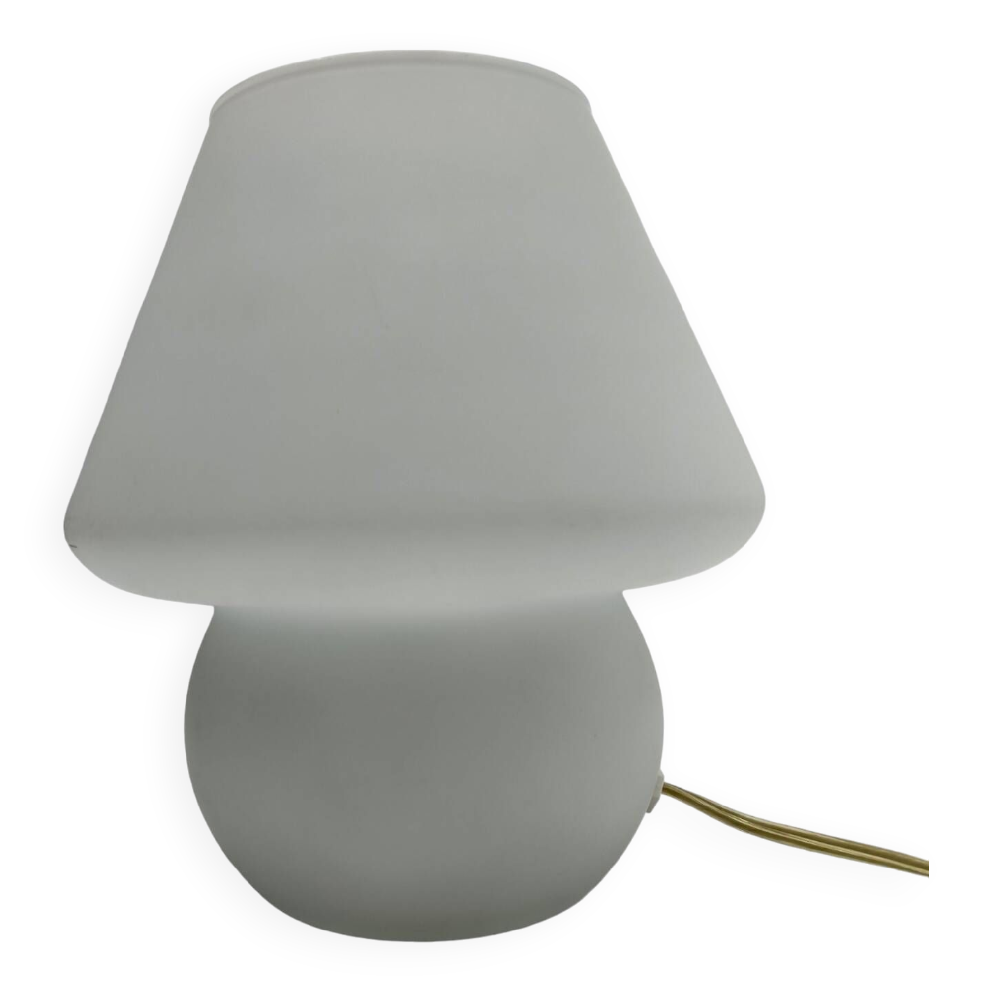 Lampe de table champignon en verre vintage