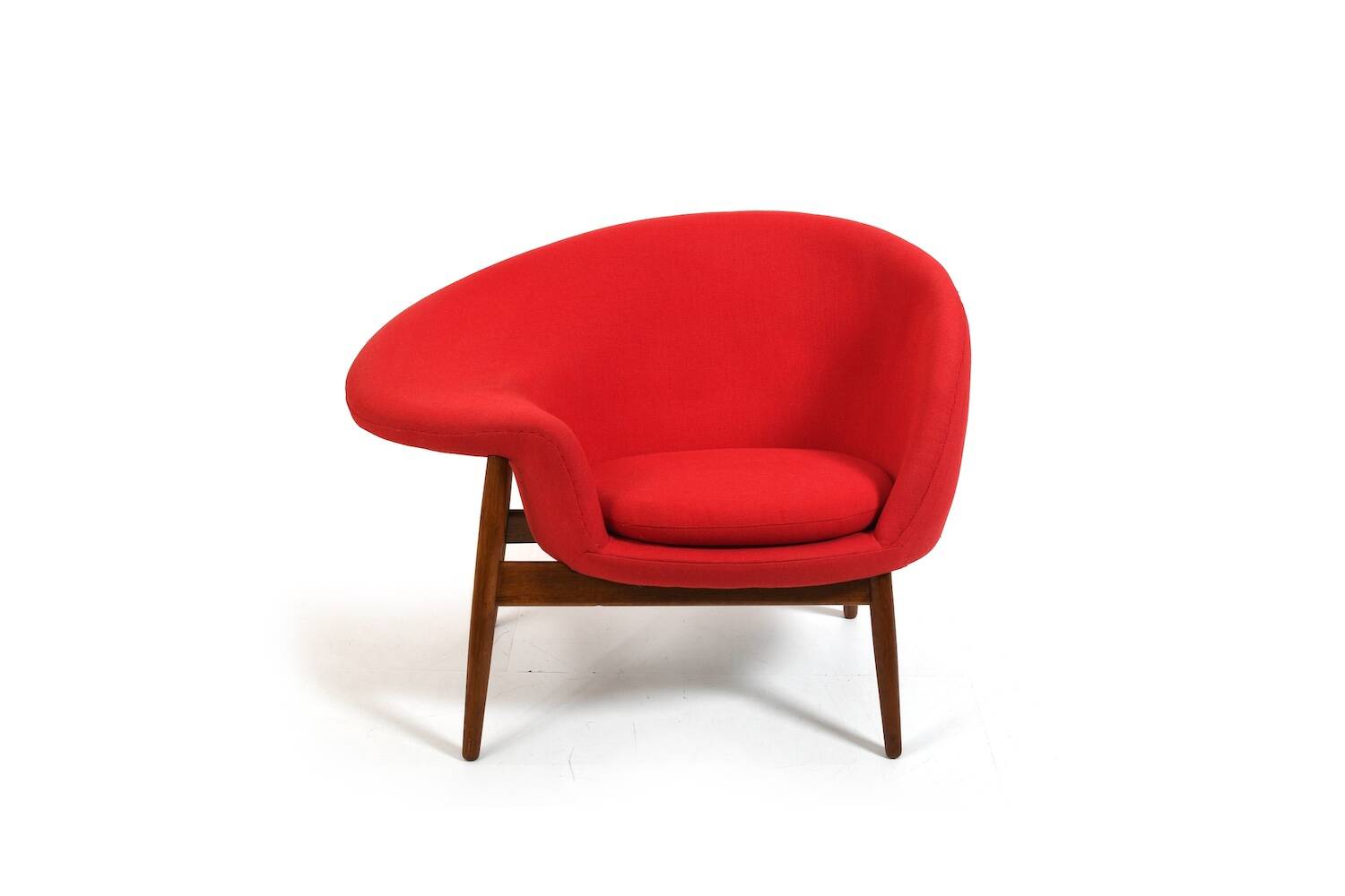 Fried Egg Teak Easychair by Hans Olsen 1950s