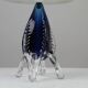 Lampe de table en verre art bleu et cristal — Suède, vers 1955-1965