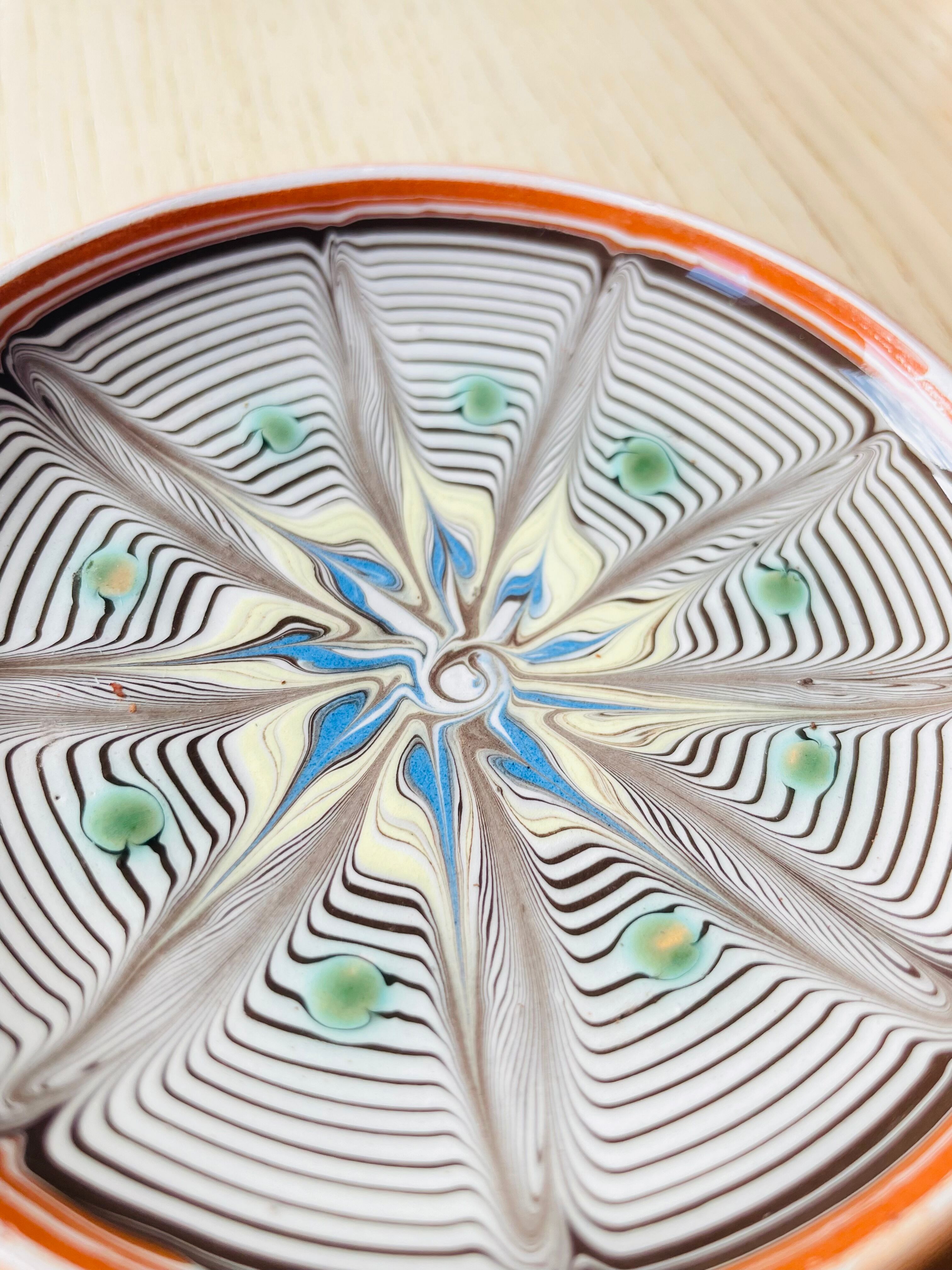 Romanian handicraft ceramic plate