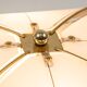 Vintage Art Deco Style White And Gold 1980s Ceiling Or Wall Lamp