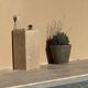Table d’appoint, colonne en travertin