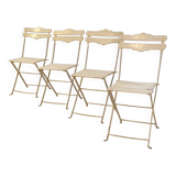 Set of 4 folding garden chairs from the 1960s.
