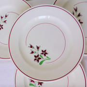 Set of 4 vintage porcelain dinner plates from the Salins factory