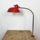 Large Red Industrial German Workshop Table Lamp from Helo Leuchten, 1950s