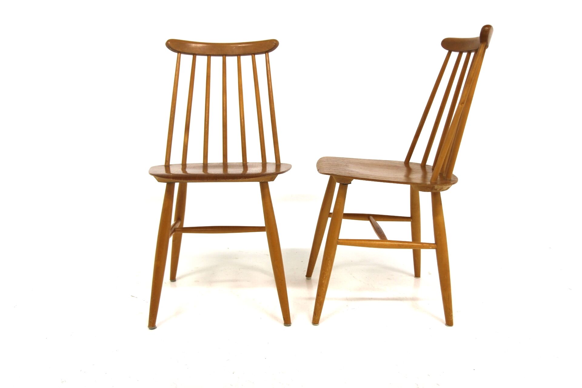 Set of 2 "Fanett" chairs in teak by Ilmari Tapiovaara, Sweden, 1960.