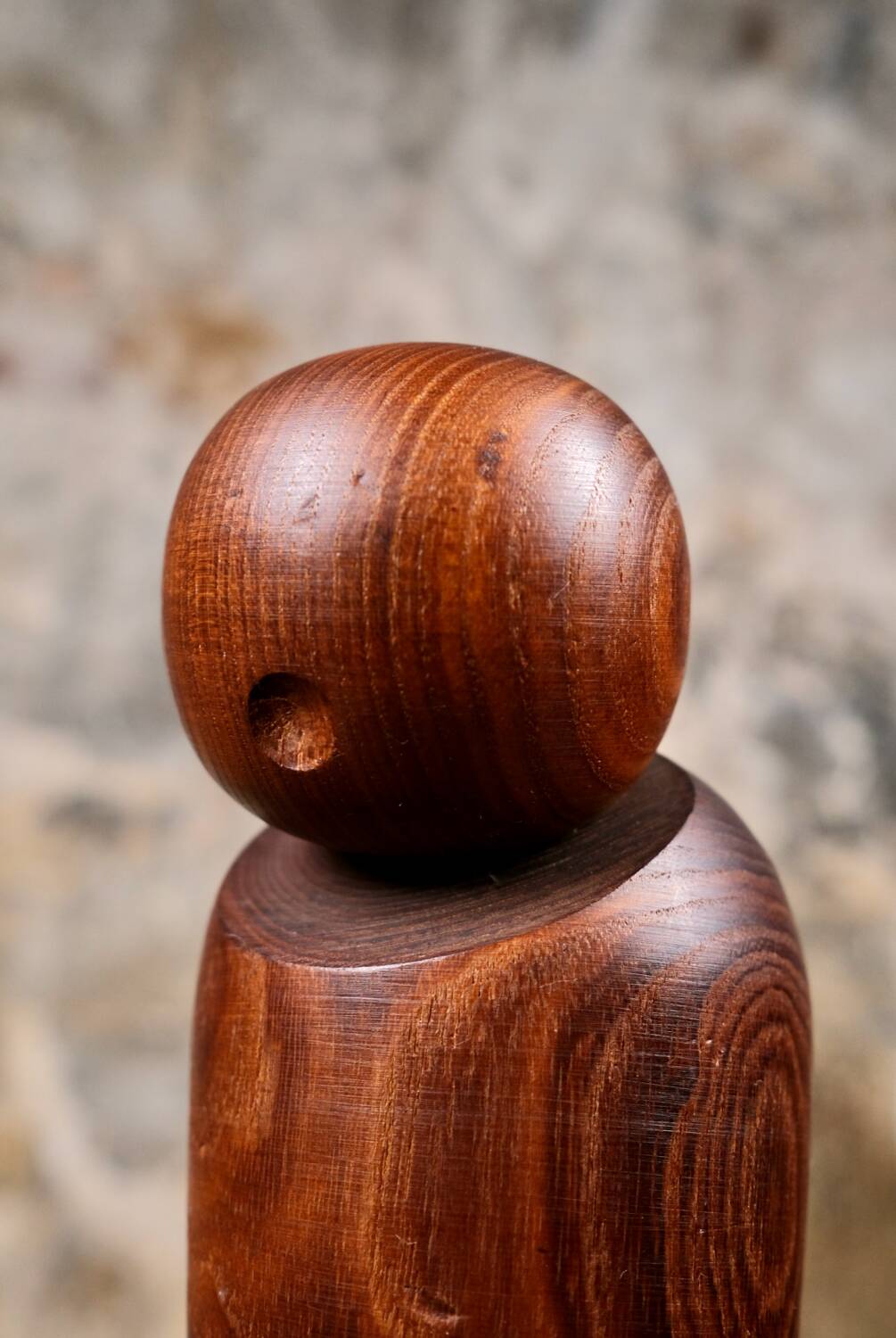 Minimalist kokeshi, by Harumine, Japan, 1960s